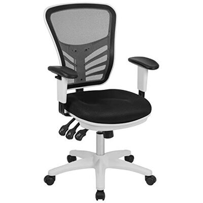 Flash Furniture Bürostuhl, Mesh, Schaumstoff, Sperrholz, Polyester, Kunststoff, Metall, 68,6 x 64,8 x 112,4 cm Flash Furniture Bürostuhl, Mesh, Schaumstoff, Sperrholz, Polyester, Kunststoff, Metall, 68,6 x 64,8 x 112,4 cm