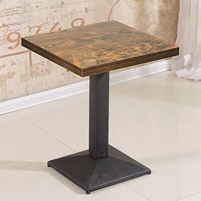 LANTUS Bartisch aus Holz, Metall, Stehtisch, Eisen, industrielles Design, Bistrotisch, Stehtisch, Industrie-Stil, aus Metall, für 2 bis 4 Personen (60 x 60 x 75 cm (Retro-Uhr)) LANTUS Bartisch aus Holz, Metall, Stehtisch, Eisen, industrielles Design, Bistrotisch, Stehtisch, Industrie-Stil, aus Metall, für 2 bis 4 Personen (60 x 60 x 75 cm (Retro-Uhr))