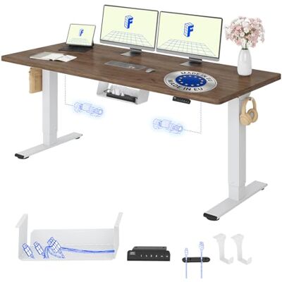 FlexiSpot Höhenverstellbarer Schreibtisch elektrisch, Doppelmotor 160x80 cm 25 mm einteilige Tischplatte, Kabelmanagement & Memory-Funktion,ergonomischer Büro-&Computertisch,elektrisch höhenverstellbar FlexiSpot Höhenverstellbarer Schreibtisch elektrisch, Doppelmotor 160x80 cm 25 mm einteilige Tischplatte, Kabelmanagement & Memory-Funktion,ergonomischer Büro-&Computertisch,elektrisch höhenverstellbar