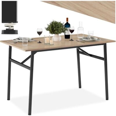 tectake ® Industrial Esstisch, Küchenmöbel für 4 Personen, 120 x 75 x 76 cm, Küchentisch, Tisch Wohnzimmer, Esszimmertisch oder Konferenztisch Büro, Dining Table Industrial Holz hell, Eiche Sonoma tectake ® Industrial Esstisch, Küchenmöbel für 4 Personen, 120 x 75 x 76 cm, Küchentisch, Tisch Wohnzimmer, Esszimmertisch oder Konferenztisch Büro, Dining Table Industrial Holz hell, Eiche Sonoma