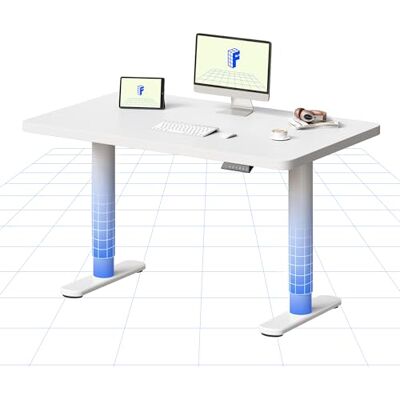 FlexiSpot Höhenverstellbarer Schreibtisch mit runden Tischbeinen – ästhetischer Sitz-Steh-Arbeitsplatz mit ausgewogenen Proportionen und ruhiger Präsenz, 100×60 cm (Weiß + Weiß) FlexiSpot Höhenverstellbarer Schreibtisch mit runden Tischbeinen – ästhetischer Sitz-Steh-Arbeitsplatz mit ausgewogenen Proportionen und ruhiger Präsenz, 100×60 cm (Weiß + Weiß)