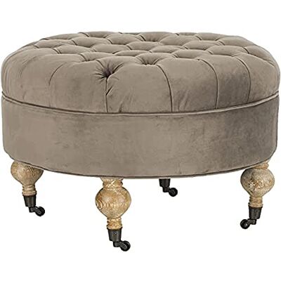 SAFAVIEH Gepolstert Hocker, Pilzfarben, 70 X 70 X 45 SAFAVIEH Gepolstert Hocker, Pilzfarben, 70 X 70 X 45