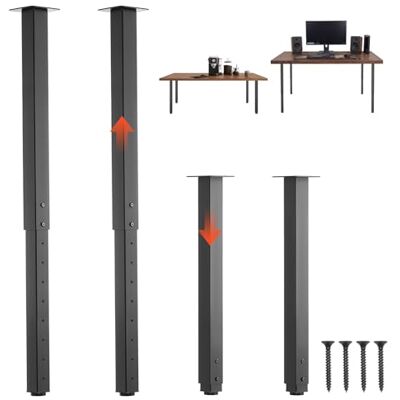 VEVOR Tischbeine 4er-Set, Möbelfüße 60–100cm Höhenverstellbar, Tischfüße Max. 544 kg, Teleskopbein aus Kohlenstoffstahl, für Schreibtische, Couchtische, Esstische, Werkbänke, Quadratisch VEVOR Tischbeine 4er-Set, Möbelfüße 60–100cm Höhenverstellbar, Tischfüße Max. 544 kg, Teleskopbein aus Kohlenstoffstahl, für Schreibtische, Couchtische, Esstische, Werkbänke, Quadratisch