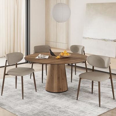 COLAMY Küchenstuhl Esszimmerstühle 4er Set, Moderne Polsterstuhl Essstühle mit Fester Rückenlehne, Stoff Esszimmerstühl mit Metallbeinen für Esszimmer, Küche, Restaurant, Kamel COLAMY Küchenstuhl Esszimmerstühle 4er Set, Moderne Polsterstuhl Essstühle mit Fester Rückenlehne, Stoff Esszimmerstühl mit Metallbeinen für Esszimmer, Küche, Restaurant, Kamel