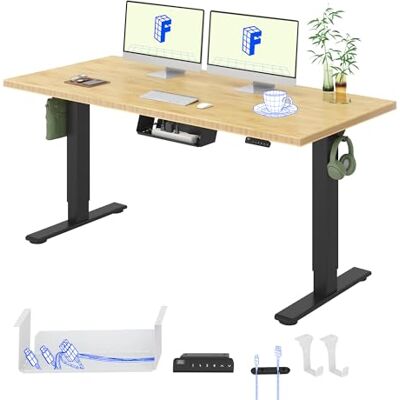 FlexiSpot Höhenverstellbarer Schreibtisch 160×80 cm, Doppelmotor, Einteilige 19 mm Bambus-Tischplatte, 4 Speicherhöhen, LED Anzeige, Ergonomischer Büro- und Computertisch (Schwarzes Gestell) FlexiSpot Höhenverstellbarer Schreibtisch 160×80 cm, Doppelmotor, Einteilige 19 mm Bambus-Tischplatte, 4 Speicherhöhen, LED Anzeige, Ergonomischer Büro- und Computertisch (Schwarzes Gestell)