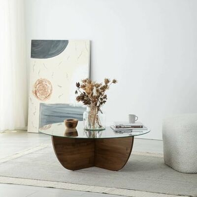 Dmora - Phoebe - 90x90x30 cm - Walnuss - Couchtisch Dmora - Phoebe - 90x90x30 cm - Walnuss - Couchtisch