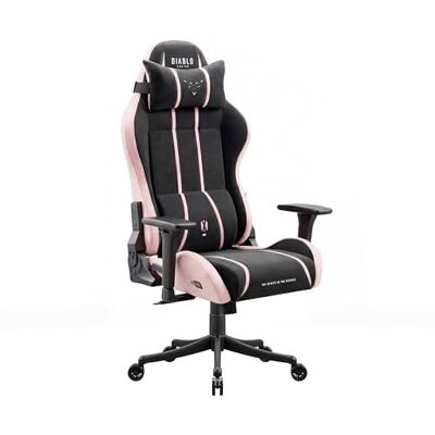 Diablo Gaming Stuhl ergonomisch Stoff Kinder Jugend Drehstuhl mit Lendenkissen Kopfstütze 3D Armlehnen verstellbar bis 140 Grad Bürostuhl klein Akira Pink Diablo Gaming Stuhl ergonomisch Stoff Kinder Jugend Drehstuhl mit Lendenkissen Kopfstütze 3D Armlehnen verstellbar bis 140 Grad Bürostuhl klein Akira Pink