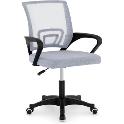 IDIMEX Bürodrehstuhl Phoenix höhenverstellbar, Grau – Schreibtischstuhl mit Mesh-Rückenlehne und Sitzfläche, ergonomisch geformt, modernes Design mit Armlehnen und 5 Rollen für das Home Office IDIMEX Bürodrehstuhl Phoenix höhenverstellbar, Grau – Schreibtischstuhl mit Mesh-Rückenlehne und Sitzfläche, ergonomisch geformt, modernes Design mit Armlehnen und 5 Rollen für das Home Office