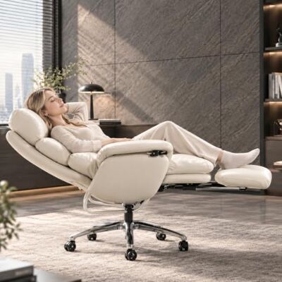 FlexiSpot 180° Verstellbarer Bürostuhl mit Fußstütze HC4 PRO Beige FlexiSpot 180° Verstellbarer Bürostuhl mit Fußstütze HC4 PRO Beige