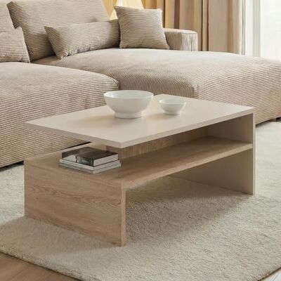 IDIMEX Couchtisch PAULINA 90 x 60 cm, Kaschmir/Cremona Eiche Moderner Wohnzimmertisch mit praktischer Ablagefläche, Beistelltisch Couch aus robustem Holzwerkstoff, Coffee Table im minimalistischen Design IDIMEX Couchtisch PAULINA 90 x 60 cm, Kaschmir/Cremona Eiche Moderner Wohnzimmertisch mit praktischer Ablagefläche, Beistelltisch Couch aus robustem Holzwerkstoff, Coffee Table im minimalistischen Design