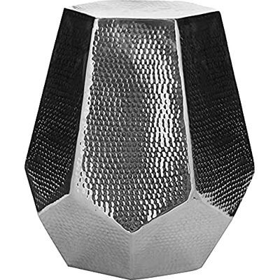 Safavieh Decorative Stool Metal Stool, in Silver, 45 X 55 X 55 Safavieh Decorative Stool Metal Stool, in Silver, 45 X 55 X 55