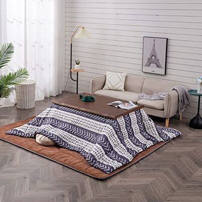 Zheng Hui Shop Kotatsu 5-teiliges Set Multifunktionaler Niedriger Tisch Aus Massivholz Heiz-Kotatsu Im Wohnzimmer Warmes Geschenk Für Die Familie (Farbe: Walnuss, Größe: 80 * 120 * 45cm) Zheng Hui Shop Kotatsu 5-teiliges Set Multifunktionaler Niedriger Tisch Aus Massivholz Heiz-Kotatsu Im Wohnzimmer Warmes Geschenk Für Die Familie (Farbe: Walnuss, Größe: 80 * 120 * 45cm)