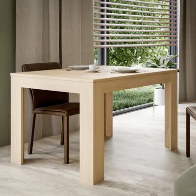 Forte CALASETTA Esstisch 120, moderner Esstisch, ausziehbar auf 175 cm, Holzwerkstoff, Elegancia Eiche Holzdekor, 120 (175 cm) breit x 78,2 cm hoch x 85,2 cm tief Forte CALASETTA Esstisch 120, moderner Esstisch, ausziehbar auf 175 cm, Holzwerkstoff, Elegancia Eiche Holzdekor, 120 (175 cm) breit x 78,2 cm hoch x 85,2 cm tief