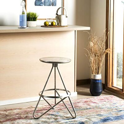 Safavieh Modern Bar & Counter Stool, in Silver and Leaf Safavieh Modern Bar & Counter Stool, in Silver and Leaf