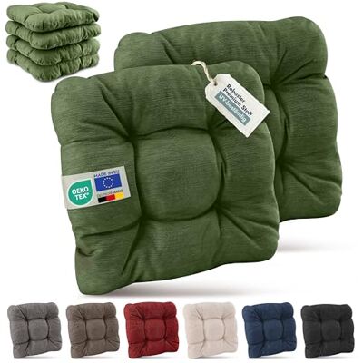Beautissu 6er Set Premium Stuhlkissen UV-beständig robust für Balkonstühle 40x40cm 8cm dick Dunkelgrün Sitzkissen Outdoor Indoor Polster Gartenstuhl Sitzpolster Stuhl Kissen Sitzauflage HighLux SK Beautissu 6er Set Premium Stuhlkissen UV-beständig robust für Balkonstühle 40x40cm 8cm dick Dunkelgrün Sitzkissen Outdoor Indoor Polster Gartenstuhl Sitzpolster Stuhl Kissen Sitzauflage HighLux SK