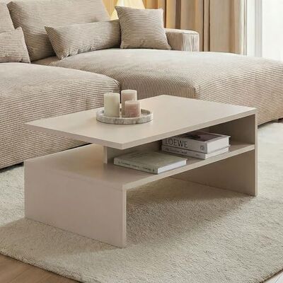 IDIMEX Couchtisch Paulina 90 x 60 cm, Kaschmir Moderner Wohnzimmertisch mit praktischer Ablagefläche, Beistelltisch Couch aus robustem Holzwerkstoff, Coffee Table im minimalistischen Design IDIMEX Couchtisch Paulina 90 x 60 cm, Kaschmir Moderner Wohnzimmertisch mit praktischer Ablagefläche, Beistelltisch Couch aus robustem Holzwerkstoff, Coffee Table im minimalistischen Design