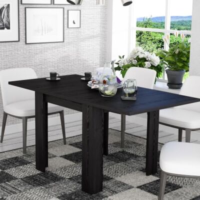 Forte Panama Esstisch 80(160), moderner Esstisch mit Ausziehfunktion, Holzwerkstoff, Cabezone Eiche Holzdekor, 80 (160) cm breit x 77,6 cm hoch x 80 cm tief Forte Panama Esstisch 80(160), moderner Esstisch mit Ausziehfunktion, Holzwerkstoff, Cabezone Eiche Holzdekor, 80 (160) cm breit x 77,6 cm hoch x 80 cm tief
