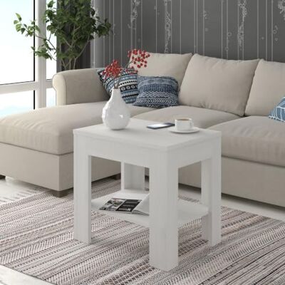 Forte Panama Beistelltisch 60, moderner Sofa/Beistelltisch mit Ablagefach, Holzwerkstoff, Schnee Eiche Holzdekor, 60 cm breit x 55,5 cm hoch x 44 cm tief Forte Panama Beistelltisch 60, moderner Sofa/Beistelltisch mit Ablagefach, Holzwerkstoff, Schnee Eiche Holzdekor, 60 cm breit x 55,5 cm hoch x 44 cm tief
