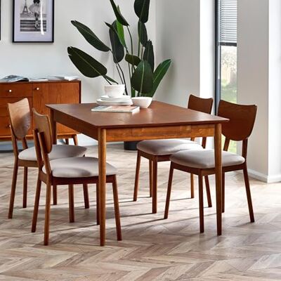 Julian Bowen - Lowry 140cm - Cherry Ash - Dining Table Julian Bowen - Lowry 140cm - Cherry Ash - Dining Table