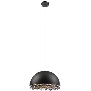 EGLO Pendelleuchte Gaetano 2, edle Design Hängelampe für Wohnzimmer und Esstisch, Esszimmerlampe aus Metall in schwarz und gold mit Rauchglas-Kristallen, E27 Fassung, ∅ 45 cm EGLO Pendelleuchte Gaetano 2, edle Design Hängelampe für Wohnzimmer und Esstisch, Esszimmerlampe aus Metall in schwarz und gold mit Rauchglas-Kristallen, E27 Fassung, ∅ 45 cm