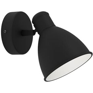 EGLO LED Wandleuchte innen San Peri 1, Wandlampe Industrial mit beweglichem Spot, Wandstrahler aus Metall in Schwarz und Weiß, Flur und Wohnzimmer Lampe, inkl. GU10-Leuchtmittel warmweiß EGLO LED Wandleuchte innen San Peri 1, Wandlampe Industrial mit beweglichem Spot, Wandstrahler aus Metall in Schwarz und Weiß, Flur und Wohnzimmer Lampe, inkl. GU10-Leuchtmittel warmweiß