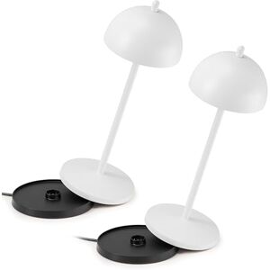LA VILLE LUMIÈRE LVL Set mit 2 EvaG kabellosen Tischlampen LED Touch-Dimmbar Lampe für Innen/Außen IP65 Lichttemperatur von 2200 bis 3000K, lange Lebensdauer, Aluminium, Weiß LA VILLE LUMIÈRE LVL Set mit 2 EvaG kabellosen Tischlampen LED Touch-Dimmbar Lampe für Innen/Außen IP65 Lichttemperatur von 2200 bis 3000K, lange Lebensdauer, Aluminium, Weiß