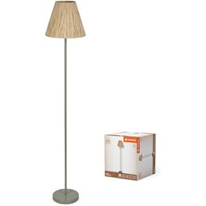 LEDVANCE Standleuchte Decor Raffia grün-braun aus Bast und Metall, E27, 1600 mm Höhe, Leuchtenschirm aus recyceltem Material, nachhaltig durch austauschbare Lichtquelle, einfache Montage LEDVANCE Standleuchte Decor Raffia grün-braun aus Bast und Metall, E27, 1600 mm Höhe, Leuchtenschirm aus recyceltem Material, nachhaltig durch austauschbare Lichtquelle, einfache Montage