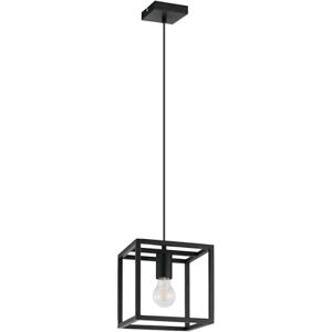 EGLO Hängelampe Eldrick, Vintage Pendelleuchte Esstisch, Wohnzimmer Deckenlampe hängend, Wohnzimmerlampe Industrial aus Metall in Schwarz, E27 Fassung, 20x20 cm EGLO Hängelampe Eldrick, Vintage Pendelleuchte Esstisch, Wohnzimmer Deckenlampe hängend, Wohnzimmerlampe Industrial aus Metall in Schwarz, E27 Fassung, 20x20 cm