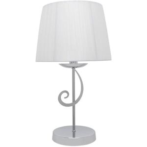 Zarivy LED-Tischleuchte, 1 x E14, Chrom, weißer Lampenschirm, 45 x 25 x 25 cm, dekorative und funktionale Beleuchtung für Häuser und Büros. Zarivy LED-Tischleuchte, 1 x E14, Chrom, weißer Lampenschirm, 45 x 25 x 25 cm, dekorative und funktionale Beleuchtung für Häuser und Büros.