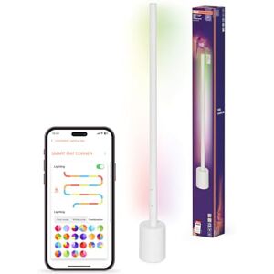 Osram SMART+ WIFI LED Eck-Stehleuchte, schmal, weiß, 8W, 540lm, regulierbares Weiß- & Farblicht, dimmbar, DIY- & Musikrhythmusfunktion, lange Lebensdauer, App-steuerbar, 2700-6500K Osram SMART+ WIFI LED Eck-Stehleuchte, schmal, weiß, 8W, 540lm, regulierbares Weiß- & Farblicht, dimmbar, DIY- & Musikrhythmusfunktion, lange Lebensdauer, App-steuerbar, 2700-6500K