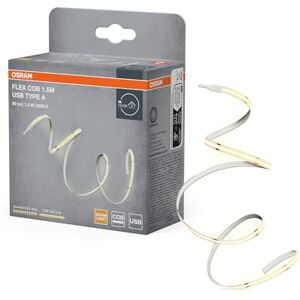 Osram FLEX COB flexibler LED-Lichtstreifen mit gleichmäßig heller Lichtausgabe, 1.5M, 830 warmweiß, 1,5W, mit Typ-A-Stecker, IP20, LED nicht austauschbar Osram FLEX COB flexibler LED-Lichtstreifen mit gleichmäßig heller Lichtausgabe, 1.5M, 830 warmweiß, 1,5W, mit Typ-A-Stecker, IP20, LED nicht austauschbar