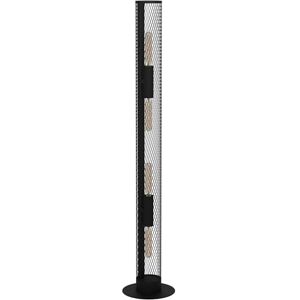 EGLO Stehlampe Redcliffe, 4 flammige Stehleuchte industrial, Standleuchte aus Metall in Schwarz, Wohnzimmerlampe, Lampe mit Tritt-Schalter, E27 EGLO Stehlampe Redcliffe, 4 flammige Stehleuchte industrial, Standleuchte aus Metall in Schwarz, Wohnzimmerlampe, Lampe mit Tritt-Schalter, E27