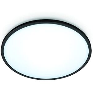 WiZ Tunable White Superslim Deckenleuchte 16W, Ø242 mm, LED Leuchte mit warm- bis kaltweißem dimmbarem Licht, smarte Lichtsteuerung über WLAN per Stimme/App, schwarz WiZ Tunable White Superslim Deckenleuchte 16W, Ø242 mm, LED Leuchte mit warm- bis kaltweißem dimmbarem Licht, smarte Lichtsteuerung über WLAN per Stimme/App, schwarz