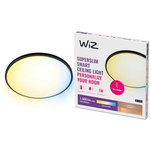 WiZ Tunable White Superslim Deckenleuchte, 16 W, Ø292 mm, LED Leuchte mit warm- bis kaltweißem dimmbarem Licht, smarte Lichtsteuerung über WLAN per Stimme/App, schwarz WiZ Tunable White Superslim Deckenleuchte, 16 W, Ø292 mm, LED Leuchte mit warm- bis kaltweißem dimmbarem Licht, smarte Lichtsteuerung über WLAN per Stimme/App, schwarz