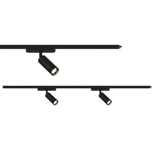 BRILONER Schienensystem Luxtrail Erweiterungsset, 2x LED Spots, erweiterbar, schwenkbar, Lampen, Lichtschienensystem Decke, Strahler Schiene, Deckenlampe, Deckenleuchte, Spotlight, 1m, Schwarz BRILONER Schienensystem Luxtrail Erweiterungsset, 2x LED Spots, erweiterbar, schwenkbar, Lampen, Lichtschienensystem Decke, Strahler Schiene, Deckenlampe, Deckenleuchte, Spotlight, 1m, Schwarz