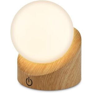 BRILONER Mini LED Tischlampe kabellos IP54 mit Touch, dimmbar in Stufen, Akku & Lichtquelle tauschbar, Nachttischlampe, Kugel, LED Lampe, Akku Tischleuchte, Outdoor Lampe, 10x8x9 cm, Holzoptik BRILONER Mini LED Tischlampe kabellos IP54 mit Touch, dimmbar in Stufen, Akku & Lichtquelle tauschbar, Nachttischlampe, Kugel, LED Lampe, Akku Tischleuchte, Outdoor Lampe, 10x8x9 cm, Holzoptik