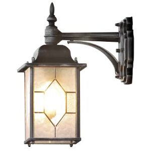 Konstsmide Milano 7248 Wandleuchte (B: 16cm T: 29cm H: 38cm, 1x75W, IP43) schwarz/silber Konstsmide Milano 7248 Wandleuchte (B: 16cm T: 29cm H: 38cm, 1x75W, IP43) schwarz/silber