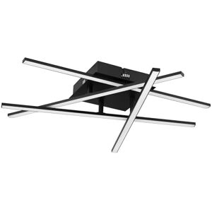 EGLO LED Deckenleuchte Lasana 3, 3 flammige Wandlampe, Deckenlampe aus Stahl in Schwarz und Kunststoff in Weiß, Wohnzimmerlampe, warmweiß, L 50 cm EGLO LED Deckenleuchte Lasana 3, 3 flammige Wandlampe, Deckenlampe aus Stahl in Schwarz und Kunststoff in Weiß, Wohnzimmerlampe, warmweiß, L 50 cm