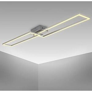 B.K.Licht LED Deckenlampe schwenkbar, warmweiße Lichtfarbe, 40 Watt, 4000 Lumen, Deckenleuchte, LED Lampe, Wohnzimmerlampe, Schlafzimmerlampe, Küchenlampe, 110x24,8x8 cm, Chrom-Alu B.K.Licht LED Deckenlampe schwenkbar, warmweiße Lichtfarbe, 40 Watt, 4000 Lumen, Deckenleuchte, LED Lampe, Wohnzimmerlampe, Schlafzimmerlampe, Küchenlampe, 110x24,8x8 cm, Chrom-Alu