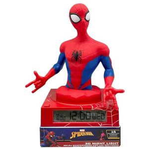 Kids Licensing 3D-Lampe mit Wecker und Datum Spiderman (4 x 1) Kids Licensing 3D-Lampe mit Wecker und Datum Spiderman (4 x 1)