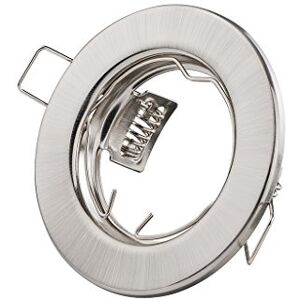 TEVEA LED und Halogen Metall Einbaurahmen rund starr inkl. GU10 Fassung (Chrom Gebürstet) TEVEA LED und Halogen Metall Einbaurahmen rund starr inkl. GU10 Fassung (Chrom Gebürstet)