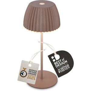 BRILONER Riffle Mini LED Tischlampe kabellos IP44 mit Lichtkante, Touchdimmer, Akku tauschbar, Nachttischlampe, LED Lampe, Akku Lampe, German Design Award Winner 2025, 8,5 x 20 cm, Umbrasand BRILONER Riffle Mini LED Tischlampe kabellos IP44 mit Lichtkante, Touchdimmer, Akku tauschbar, Nachttischlampe, LED Lampe, Akku Lampe, German Design Award Winner 2025, 8,5 x 20 cm, Umbrasand