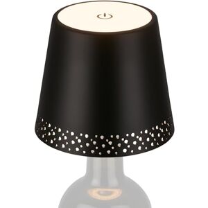 BRILONER LED Flaschenlampe kabellos mit Touch, dimmbar, warmweiß, Nachttischlampe, Flaschenleuchte, LED Lampe, Akku Tischleuchte, Weinlampe, Flaschenlampe Aufsatz, 11 x 9 cm (DxH), Schwarz BRILONER LED Flaschenlampe kabellos mit Touch, dimmbar, warmweiß, Nachttischlampe, Flaschenleuchte, LED Lampe, Akku Tischleuchte, Weinlampe, Flaschenlampe Aufsatz, 11 x 9 cm (DxH), Schwarz