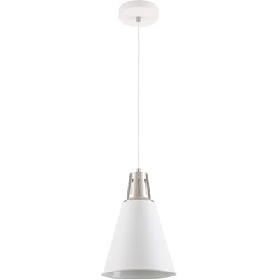 GTV Pendelleuchte GIANNI Hängeleuchte Deckenlampe E27 weiß silber Kupfer Lampenschirm 22 cm höhenverstellbar Esszimmer Wohnzimmer Küche Beleuchtung modern GTV Pendelleuchte GIANNI Hängeleuchte Deckenlampe E27 weiß silber Kupfer Lampenschirm 22 cm höhenverstellbar Esszimmer Wohnzimmer Küche Beleuchtung modern