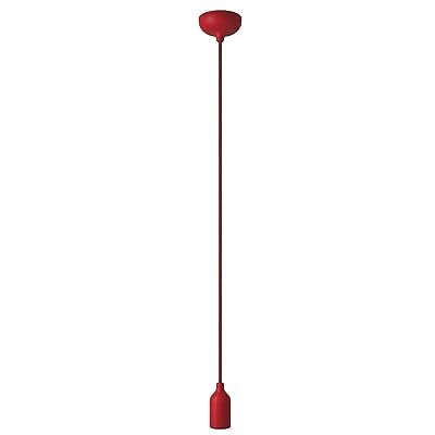 Creative Farbige Pendelleuchte aus Silikon mit Textilkabel Ohne Glühbirne, Rot Creative Farbige Pendelleuchte aus Silikon mit Textilkabel Ohne Glühbirne, Rot