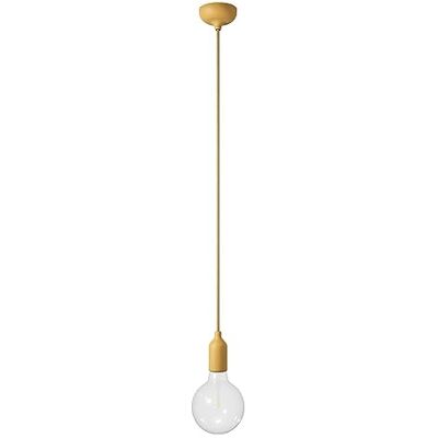 Creative Farbige Pendelleuchte aus Silikon mit Textilkabel Mit Glühbirne, Senf Creative Farbige Pendelleuchte aus Silikon mit Textilkabel Mit Glühbirne, Senf