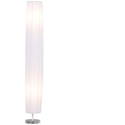 HOMCOM Stehleuchte Stehlampe Standlampe Standleuchte E27, Edelstahl+Polyester, Weiß, Φ15x120cm HOMCOM Stehleuchte Stehlampe Standlampe Standleuchte E27, Edelstahl+Polyester, Weiß, Φ15x120cm