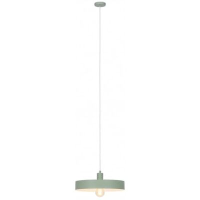 Relaxdays Hängelampe, Metall, HxD: 115 x 32 cm, E27, Pendelleuchte, salbei flacher Lampenschirm, Wohnzimmer, Schlafzimmer, Esszimmer, moderne Hängeleuchte Relaxdays Hängelampe, Metall, HxD: 115 x 32 cm, E27, Pendelleuchte, salbei flacher Lampenschirm, Wohnzimmer, Schlafzimmer, Esszimmer, moderne Hängeleuchte