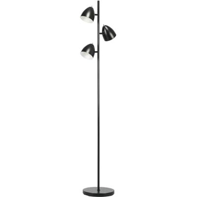 HOMCOM Stehlampe 3 Verstellbar Flammen E27 Fassung Wohnzimmer Schwarz Stehleuchte, Industrielle Standlampe, Schlafzimmer, exkl. Leuchtmittel HOMCOM Stehlampe 3 Verstellbar Flammen E27 Fassung Wohnzimmer Schwarz Stehleuchte, Industrielle Standlampe, Schlafzimmer, exkl. Leuchtmittel