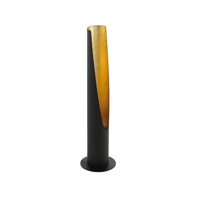EGLO Tischlampe Barbotto, Deko Tischleuchte, Stablampe aus Metall in Schwarz und Gold, Nachttischlampe mit GU10 Fassung, inkl. Schalter EGLO Tischlampe Barbotto, Deko Tischleuchte, Stablampe aus Metall in Schwarz und Gold, Nachttischlampe mit GU10 Fassung, inkl. Schalter